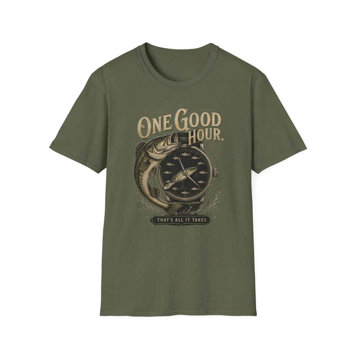 One Good Hour Softstyle Fishing T-Shirt