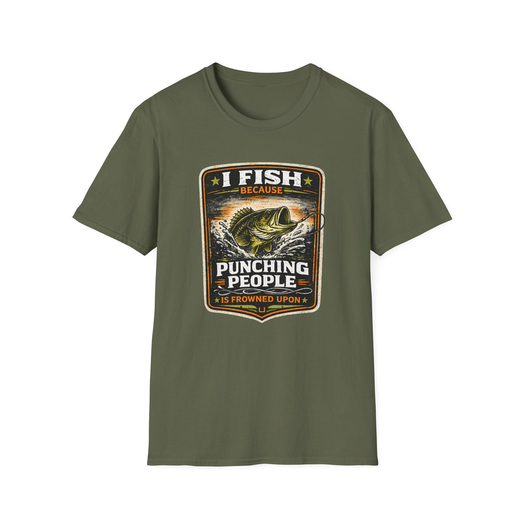 I Fish Because... Softstyle Fishing T-Shirt
