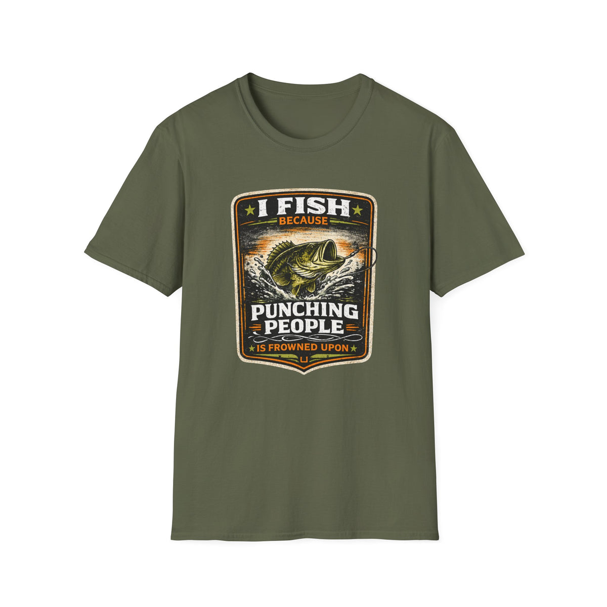I Fish Because... Softstyle Fishing T-Shirt