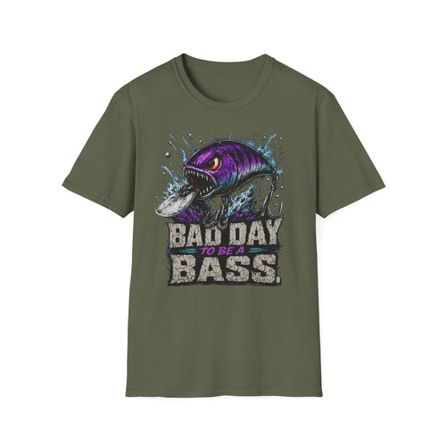 Bad Day To Be A Bass Softstyle Fishing T Shirt