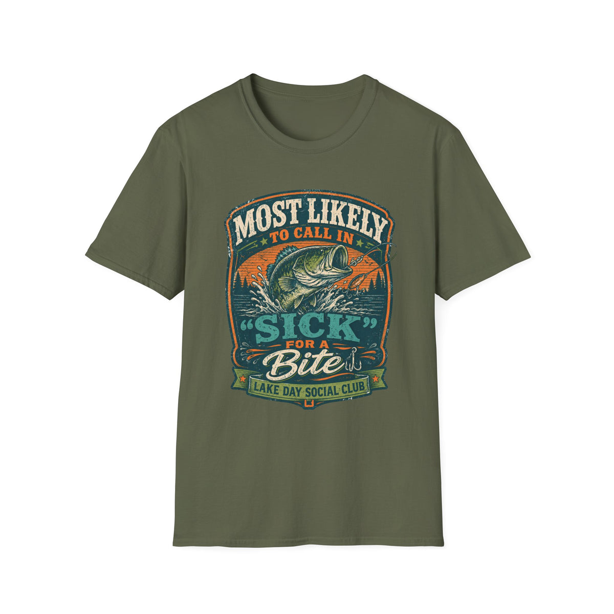 Most Likely To Call In Sick Softstyle Fishing T-Shirt