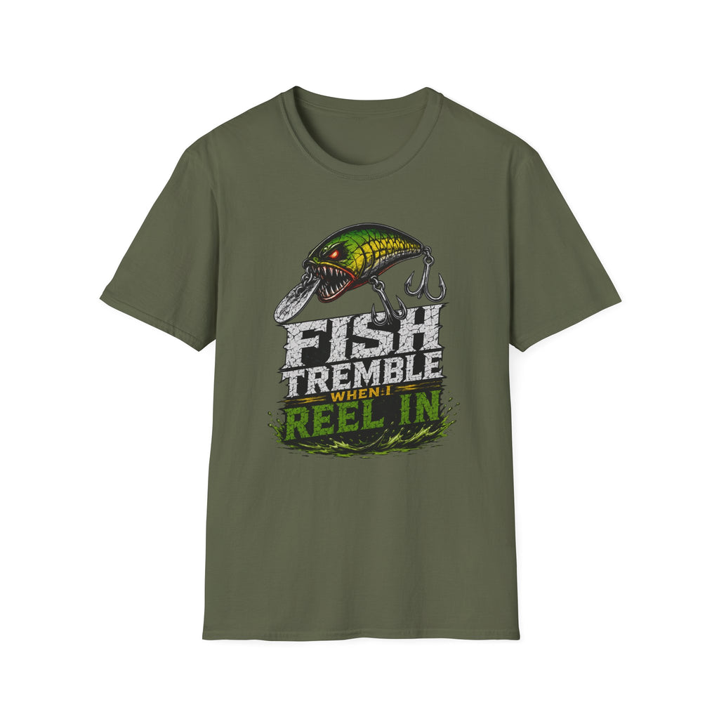 Fish Tremble When I Reel In Softstyle Fishing T Shirt