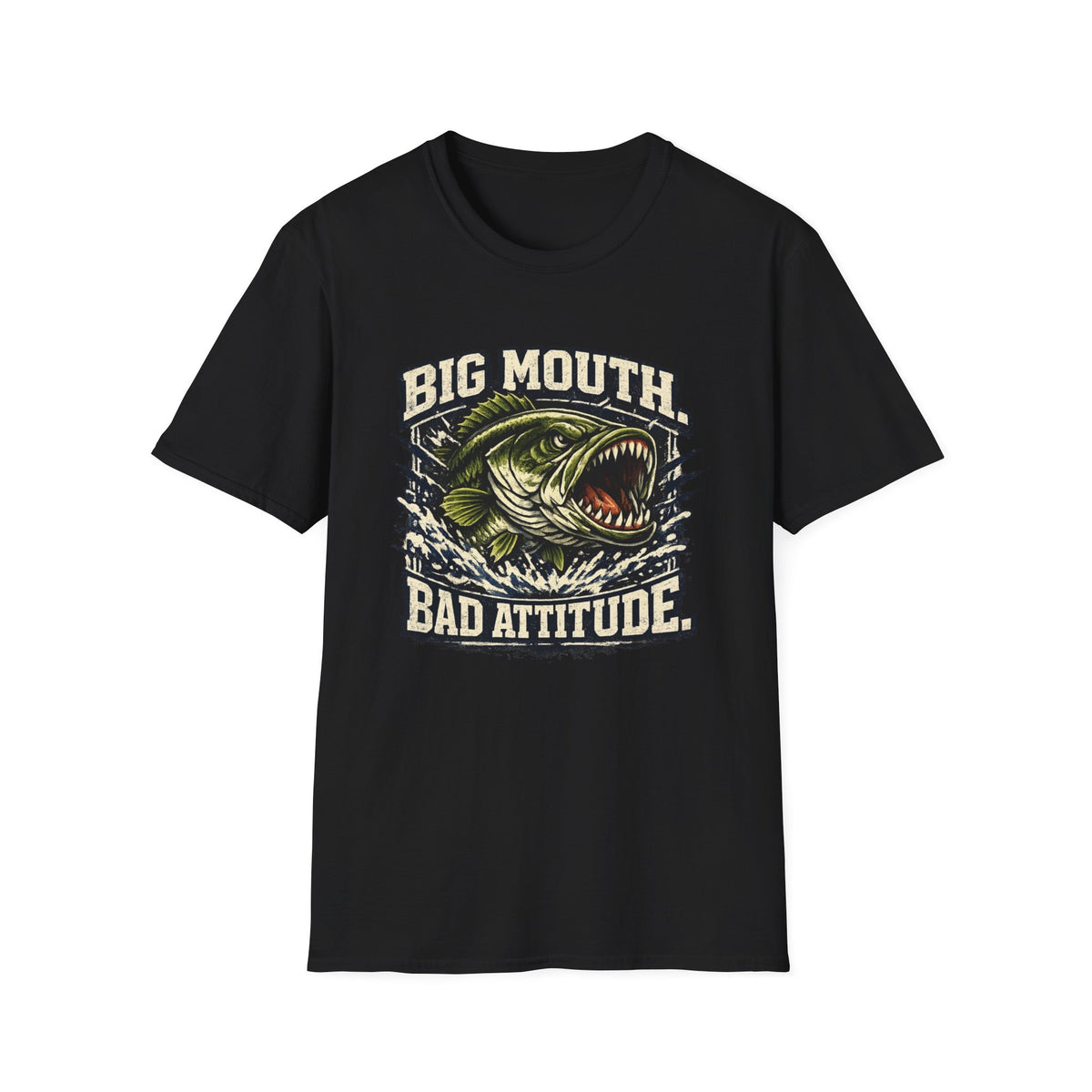 Big Mouth Bad Attitude Softstyle Fishing T-Shirt