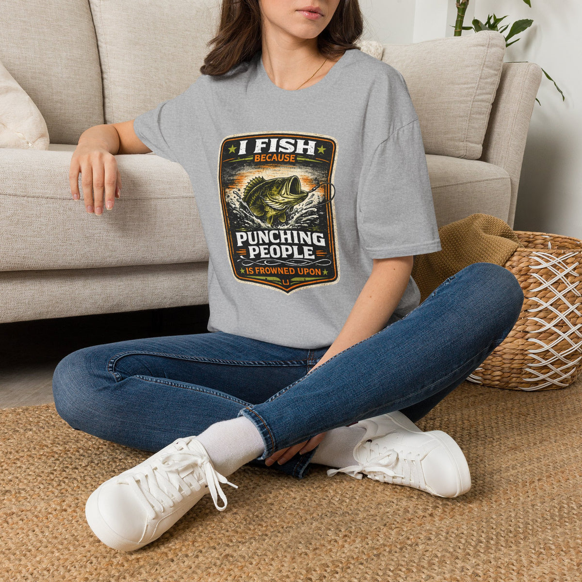 I Fish Because... Softstyle Fishing T-Shirt
