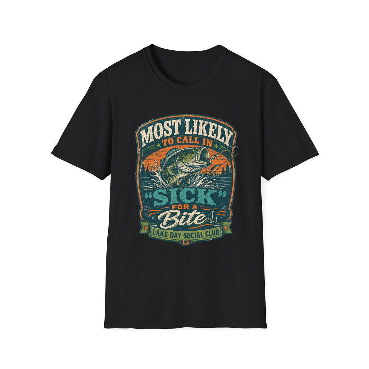 Most Likely To Call In Sick Softstyle Fishing T-Shirt