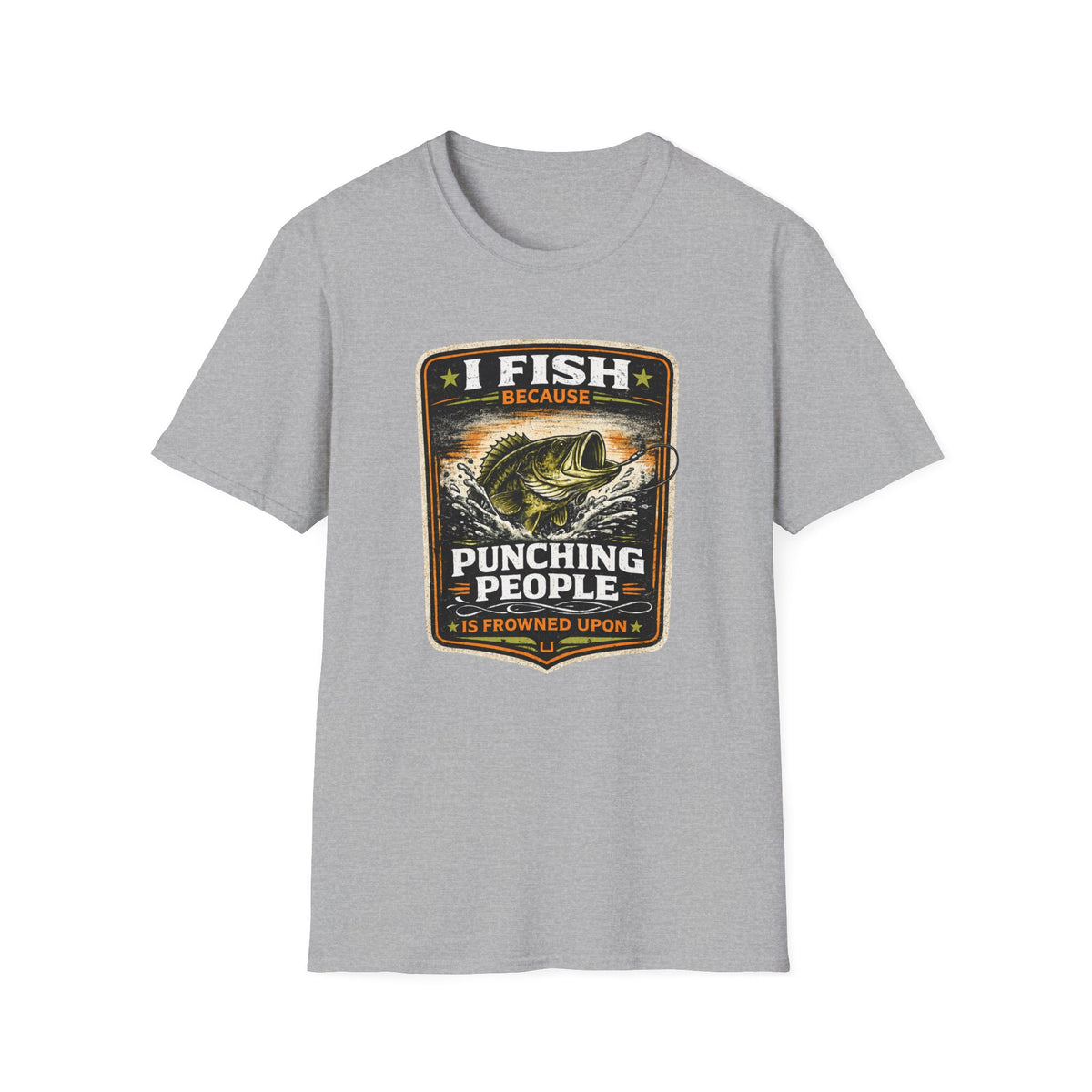 I Fish Because... Softstyle Fishing T-Shirt