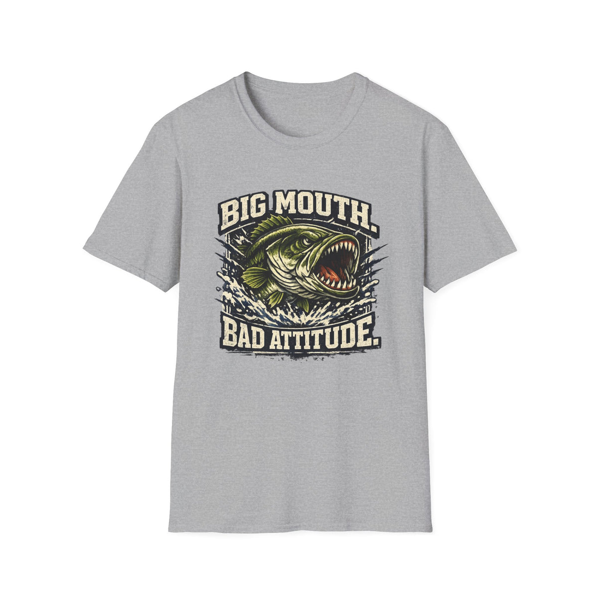 Big Mouth Bad Attitude Softstyle Fishing T-Shirt