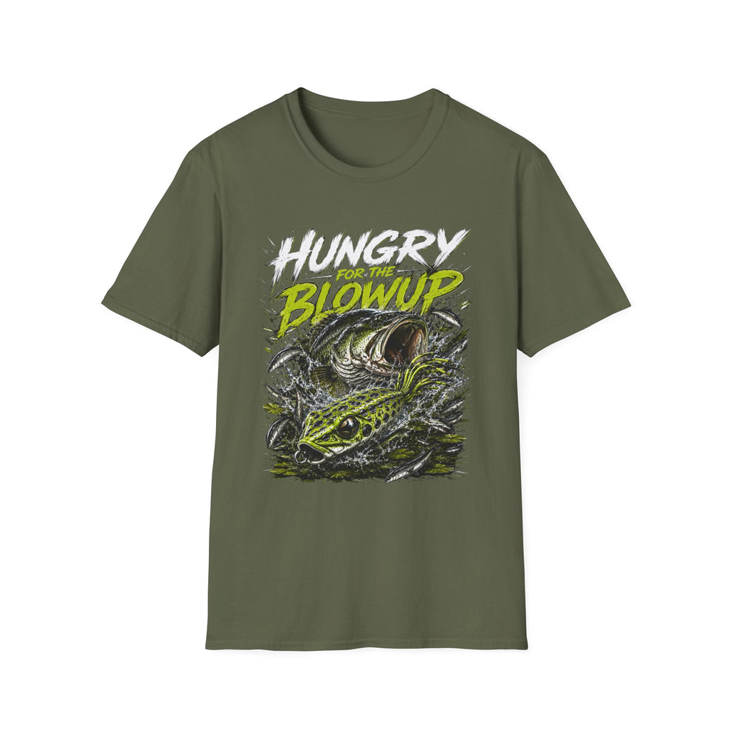 Hungry For A Blow Up Softstyle Fishing T Shirt