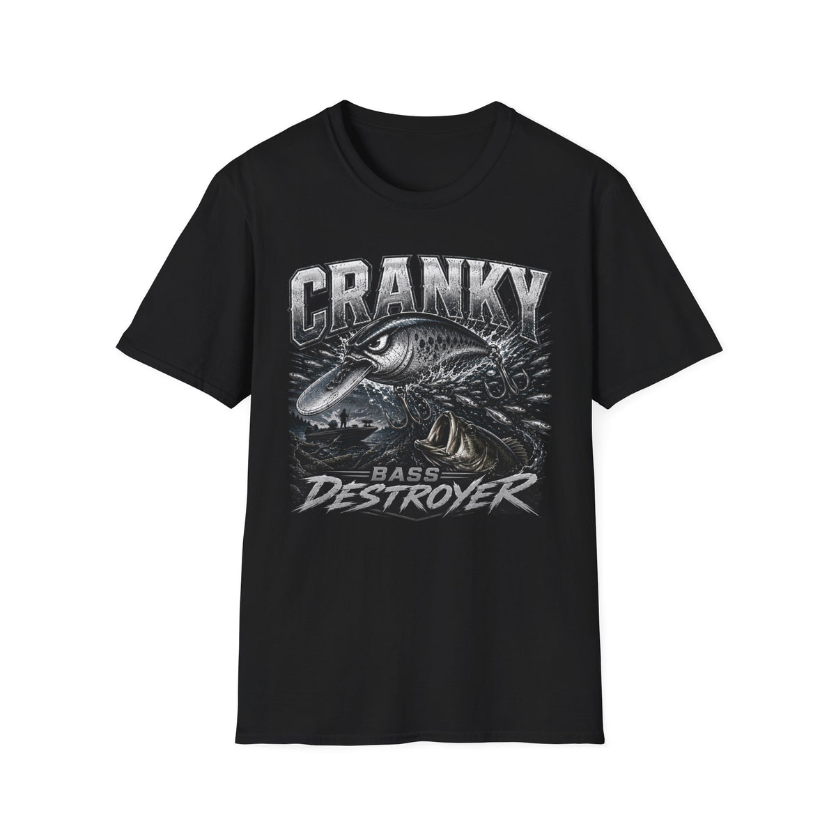 Cranky Bass Destroyer Softstyle Fishing T-Shirt