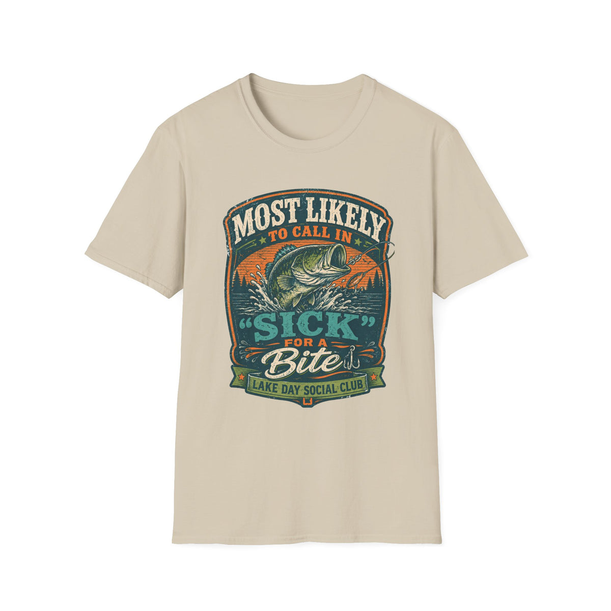 Most Likely To Call In Sick Softstyle Fishing T-Shirt