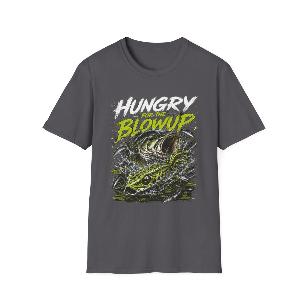 Hungry For A Blow Up Softstyle Fishing T Shirt